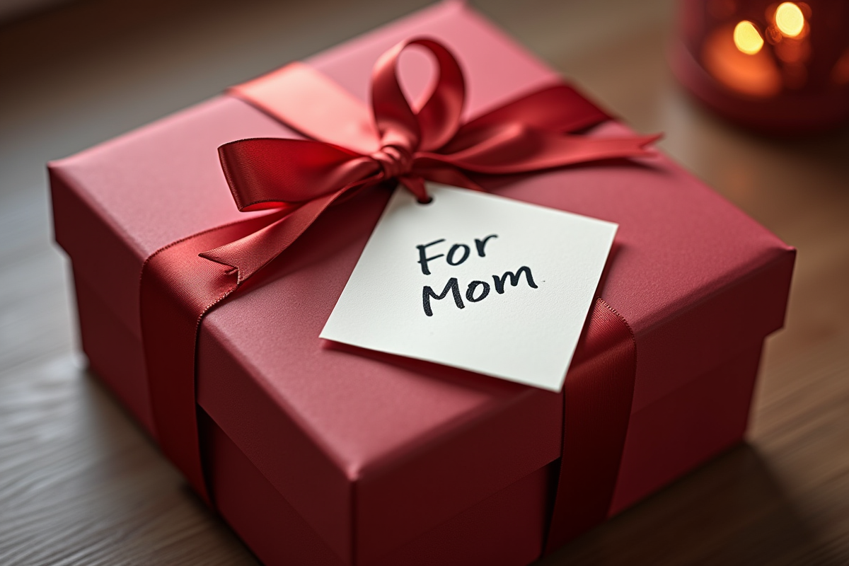 Coffret cadeau avec note manuscrite pour maman et papa