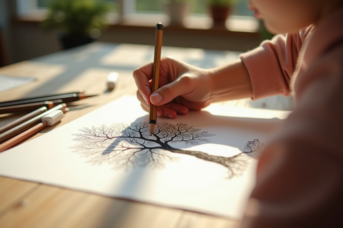 Dessiner un arbre étape par étape : techniques et astuces