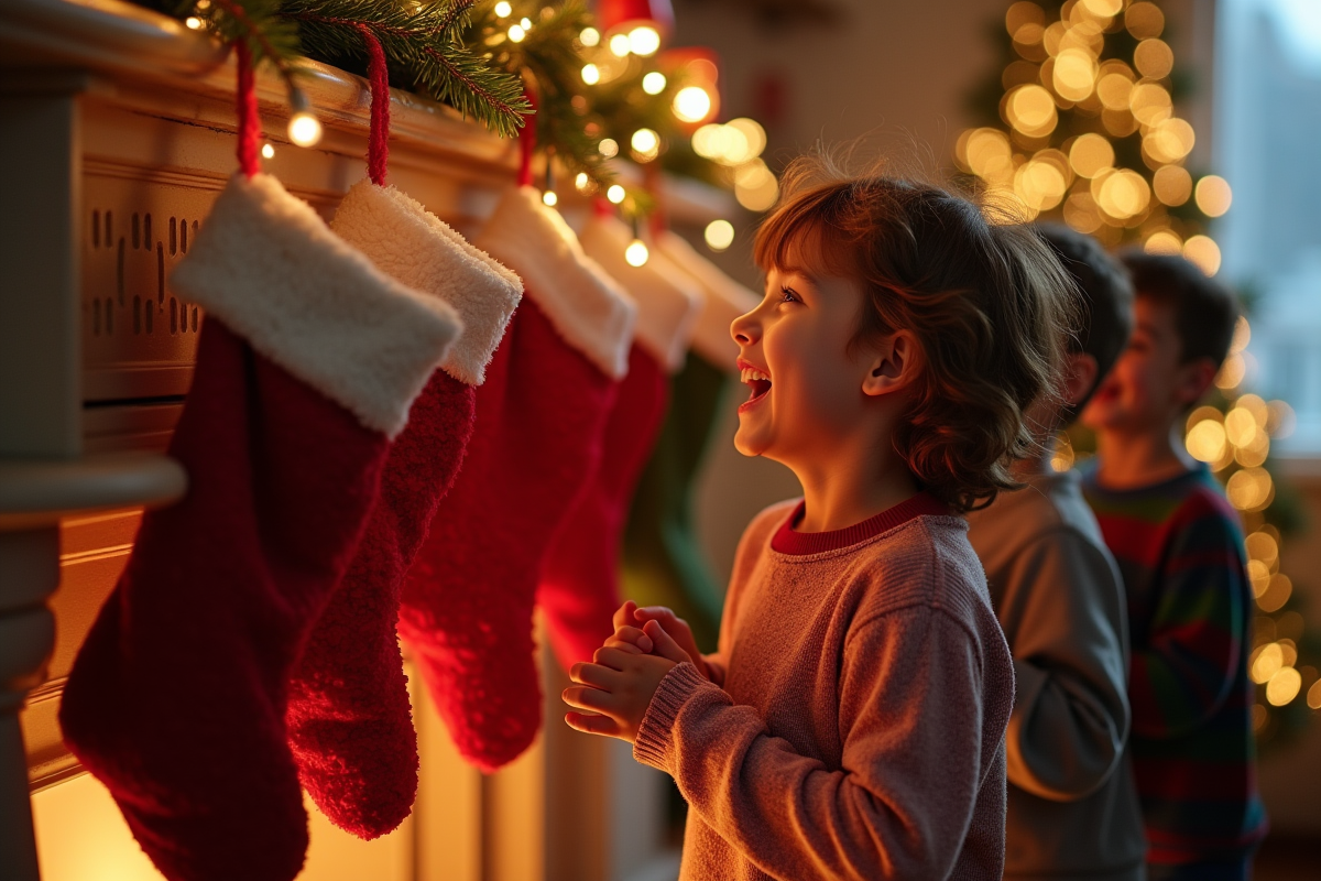 Les raisons pour lesquelles les enfants accrochent des bas de Noël